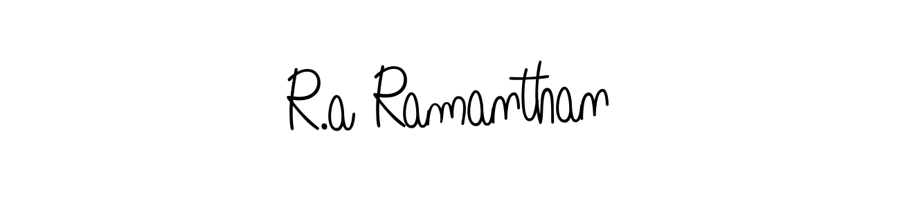 Design your own signature with our free online signature maker. With this signature software, you can create a handwritten (Angelique-Rose-font-FFP) signature for name R.a Ramanthan. R.a Ramanthan signature style 5 images and pictures png