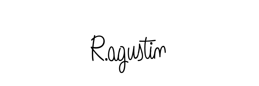 You should practise on your own different ways (Angelique-Rose-font-FFP) to write your name (R.agustin) in signature. don't let someone else do it for you. R.agustin signature style 5 images and pictures png