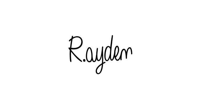 Design your own signature with our free online signature maker. With this signature software, you can create a handwritten (Angelique-Rose-font-FFP) signature for name R.ayden. R.ayden signature style 5 images and pictures png