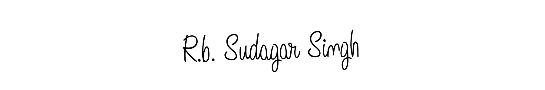 Design your own signature with our free online signature maker. With this signature software, you can create a handwritten (Angelique-Rose-font-FFP) signature for name R.b. Sudagar Singh. R.b. Sudagar Singh signature style 5 images and pictures png
