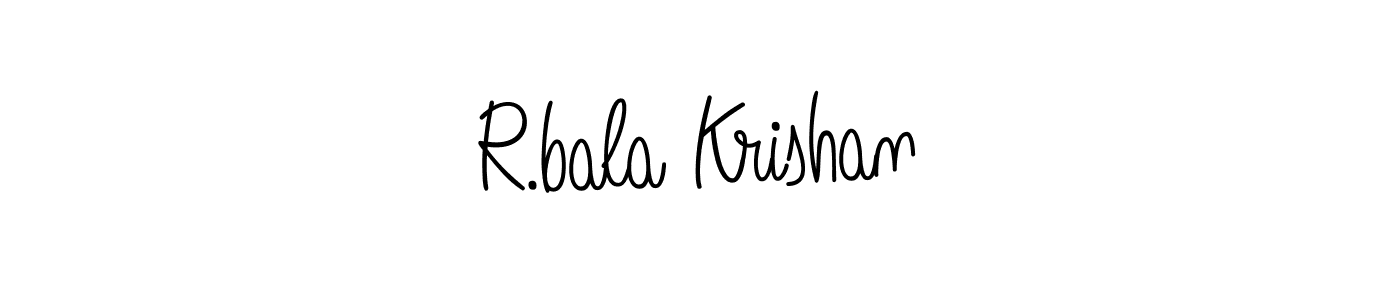 Use a signature maker to create a handwritten signature online. With this signature software, you can design (Angelique-Rose-font-FFP) your own signature for name R.bala Krishan. R.bala Krishan signature style 5 images and pictures png