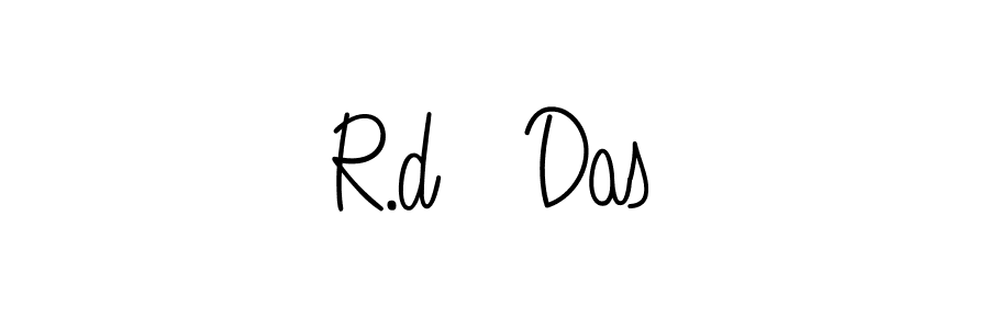 Also we have R.d   Das name is the best signature style. Create professional handwritten signature collection using Angelique-Rose-font-FFP autograph style. R.d   Das signature style 5 images and pictures png