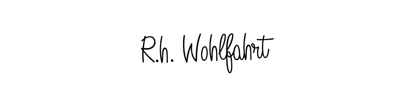 You should practise on your own different ways (Angelique-Rose-font-FFP) to write your name (R.h. Wohlfahrt) in signature. don't let someone else do it for you. R.h. Wohlfahrt signature style 5 images and pictures png