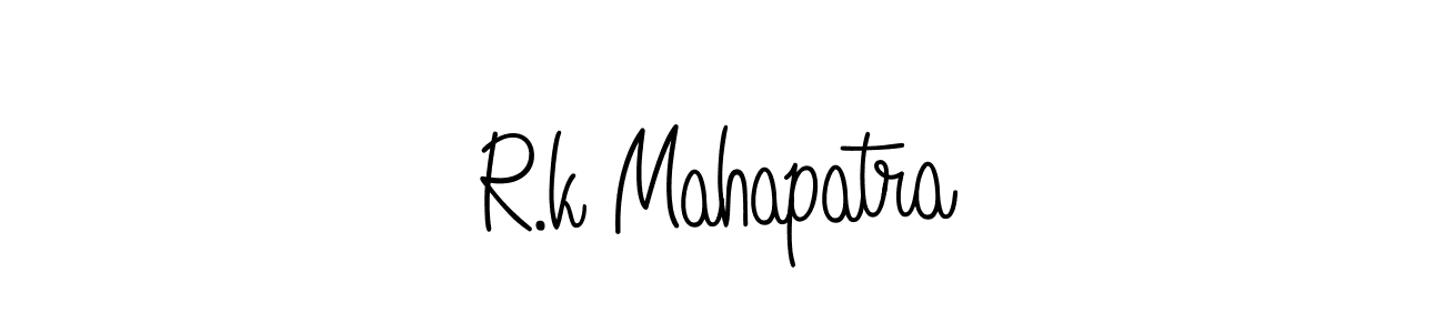 R.k Mahapatra stylish signature style. Best Handwritten Sign (Angelique-Rose-font-FFP) for my name. Handwritten Signature Collection Ideas for my name R.k Mahapatra. R.k Mahapatra signature style 5 images and pictures png