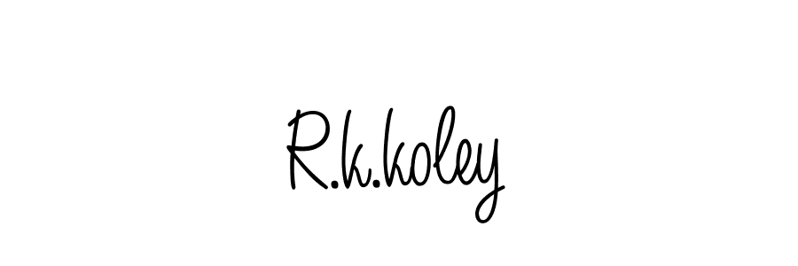 Once you've used our free online signature maker to create your best signature Angelique-Rose-font-FFP style, it's time to enjoy all of the benefits that R.k.koley name signing documents. R.k.koley signature style 5 images and pictures png