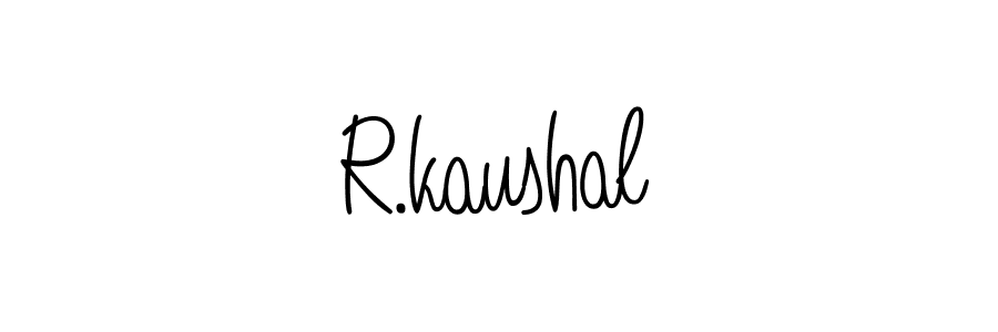 Create a beautiful signature design for name R.kaushal. With this signature (Angelique-Rose-font-FFP) fonts, you can make a handwritten signature for free. R.kaushal signature style 5 images and pictures png