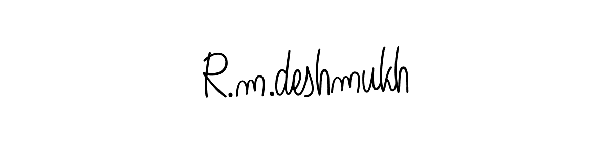 R.m.deshmukh stylish signature style. Best Handwritten Sign (Angelique-Rose-font-FFP) for my name. Handwritten Signature Collection Ideas for my name R.m.deshmukh. R.m.deshmukh signature style 5 images and pictures png
