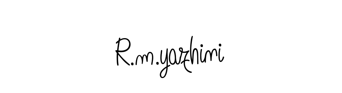 Make a beautiful signature design for name R.m.yazhini. With this signature (Angelique-Rose-font-FFP) style, you can create a handwritten signature for free. R.m.yazhini signature style 5 images and pictures png