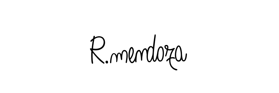 The best way (Angelique-Rose-font-FFP) to make a short signature is to pick only two or three words in your name. The name R.mendoza include a total of six letters. For converting this name. R.mendoza signature style 5 images and pictures png