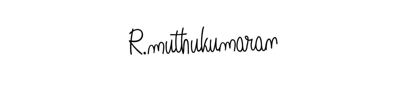 You should practise on your own different ways (Angelique-Rose-font-FFP) to write your name (R.muthukumaran) in signature. don't let someone else do it for you. R.muthukumaran signature style 5 images and pictures png