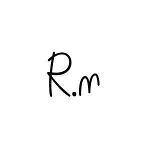 The best way (Angelique-Rose-font-FFP) to make a short signature is to pick only two or three words in your name. The name R.n include a total of six letters. For converting this name. R.n signature style 5 images and pictures png