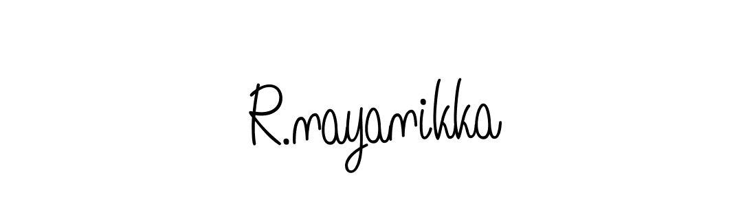 How to make R.nayanikka signature? Angelique-Rose-font-FFP is a professional autograph style. Create handwritten signature for R.nayanikka name. R.nayanikka signature style 5 images and pictures png