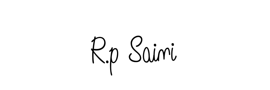Create a beautiful signature design for name R.p Saini. With this signature (Angelique-Rose-font-FFP) fonts, you can make a handwritten signature for free. R.p Saini signature style 5 images and pictures png