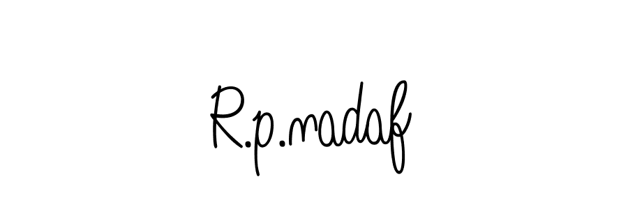 Use a signature maker to create a handwritten signature online. With this signature software, you can design (Angelique-Rose-font-FFP) your own signature for name R.p.nadaf. R.p.nadaf signature style 5 images and pictures png