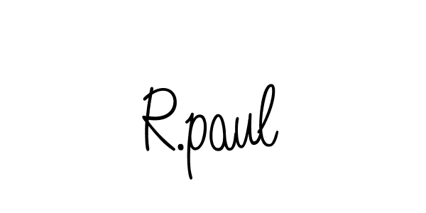 Design your own signature with our free online signature maker. With this signature software, you can create a handwritten (Angelique-Rose-font-FFP) signature for name R.paul. R.paul signature style 5 images and pictures png