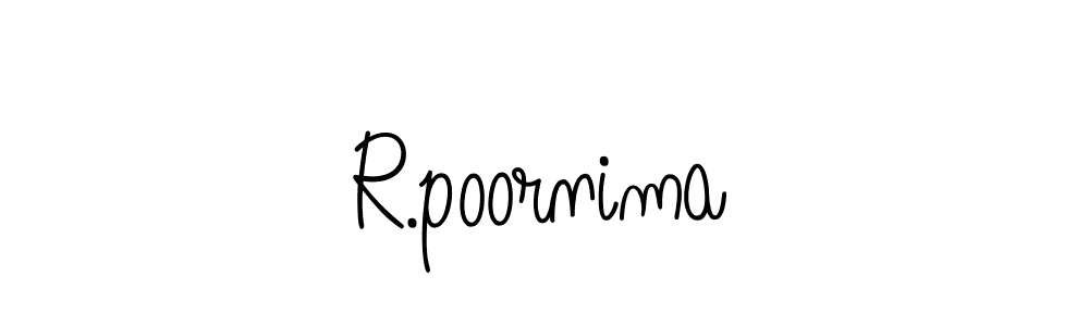 Design your own signature with our free online signature maker. With this signature software, you can create a handwritten (Angelique-Rose-font-FFP) signature for name R.poornima. R.poornima signature style 5 images and pictures png