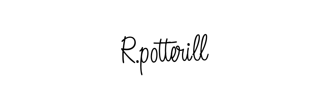 You should practise on your own different ways (Angelique-Rose-font-FFP) to write your name (R.potterill) in signature. don't let someone else do it for you. R.potterill signature style 5 images and pictures png