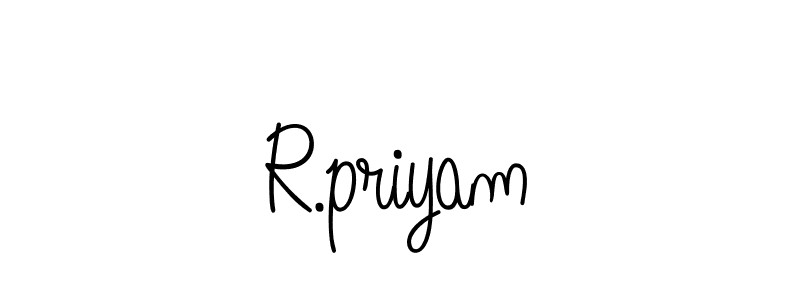 Create a beautiful signature design for name R.priyam. With this signature (Angelique-Rose-font-FFP) fonts, you can make a handwritten signature for free. R.priyam signature style 5 images and pictures png