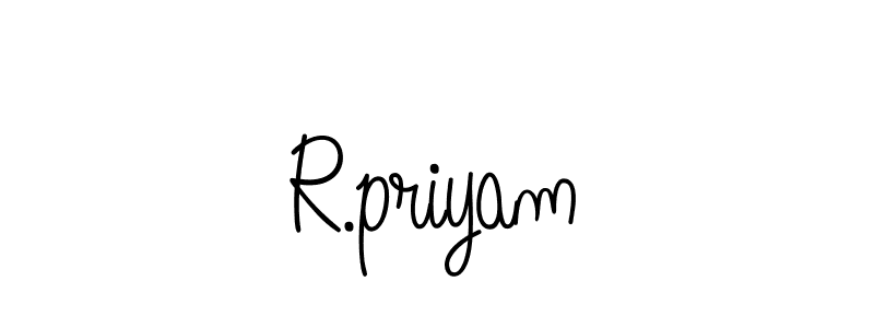 Design your own signature with our free online signature maker. With this signature software, you can create a handwritten (Angelique-Rose-font-FFP) signature for name R.priyam. R.priyam signature style 5 images and pictures png