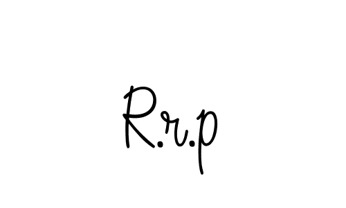 The best way (Angelique-Rose-font-FFP) to make a short signature is to pick only two or three words in your name. The name R.r.p include a total of six letters. For converting this name. R.r.p signature style 5 images and pictures png