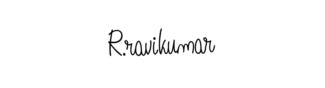 How to make R.ravikumar name signature. Use Angelique-Rose-font-FFP style for creating short signs online. This is the latest handwritten sign. R.ravikumar signature style 5 images and pictures png