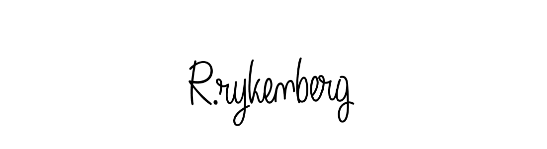 Use a signature maker to create a handwritten signature online. With this signature software, you can design (Angelique-Rose-font-FFP) your own signature for name R.rykenberg. R.rykenberg signature style 5 images and pictures png