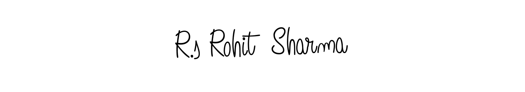 You should practise on your own different ways (Angelique-Rose-font-FFP) to write your name (R.s Rohit  Sharma) in signature. don't let someone else do it for you. R.s Rohit  Sharma signature style 5 images and pictures png