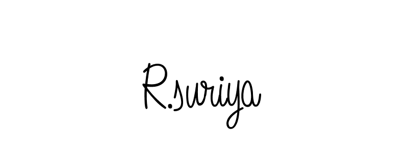 Use a signature maker to create a handwritten signature online. With this signature software, you can design (Angelique-Rose-font-FFP) your own signature for name R.suriya. R.suriya signature style 5 images and pictures png