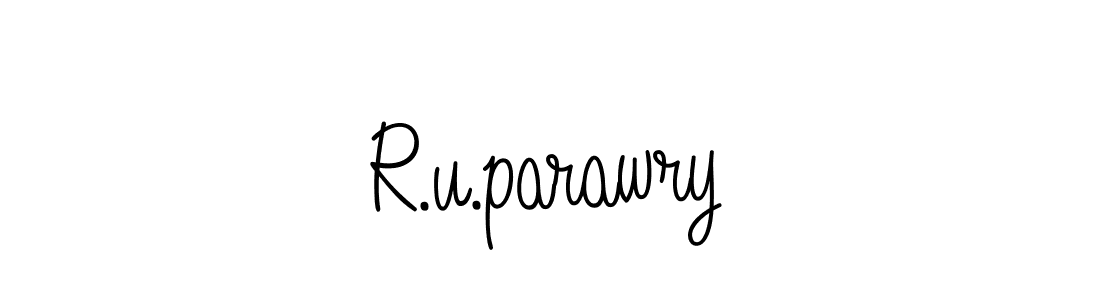 Use a signature maker to create a handwritten signature online. With this signature software, you can design (Angelique-Rose-font-FFP) your own signature for name R.u.parawry. R.u.parawry signature style 5 images and pictures png