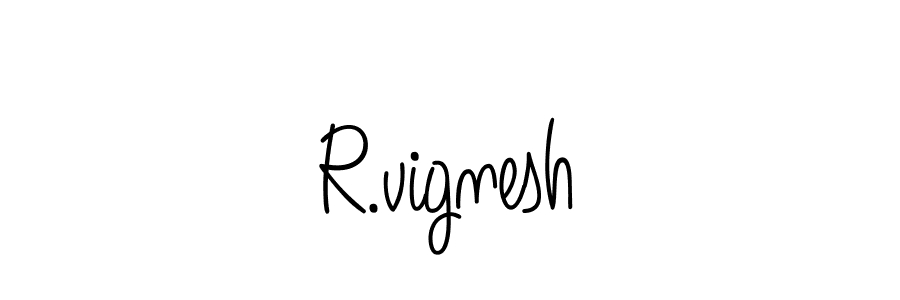 Create a beautiful signature design for name R.vignesh. With this signature (Angelique-Rose-font-FFP) fonts, you can make a handwritten signature for free. R.vignesh signature style 5 images and pictures png