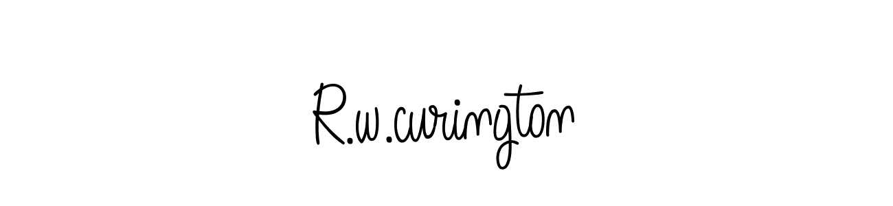 The best way (Angelique-Rose-font-FFP) to make a short signature is to pick only two or three words in your name. The name R.w.curington include a total of six letters. For converting this name. R.w.curington signature style 5 images and pictures png