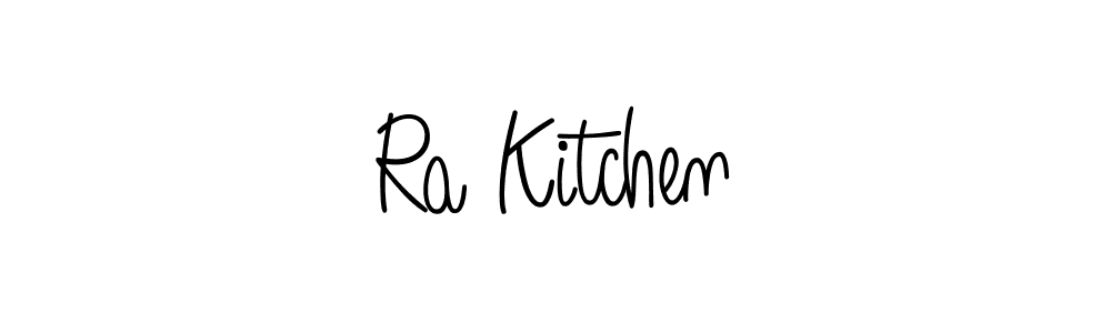 Make a beautiful signature design for name Ra Kitchen. With this signature (Angelique-Rose-font-FFP) style, you can create a handwritten signature for free. Ra Kitchen signature style 5 images and pictures png