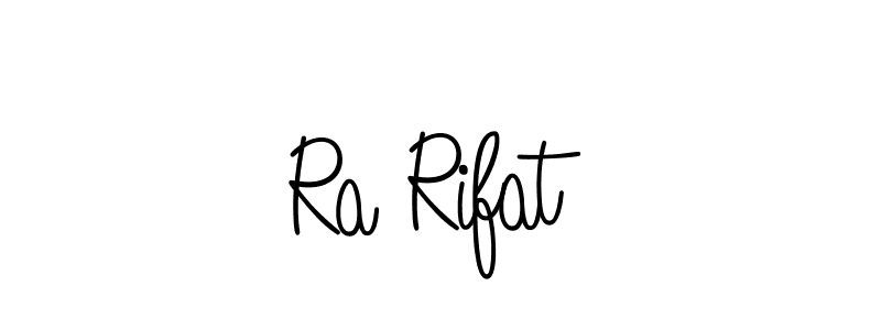 Make a beautiful signature design for name Ra Rifat. With this signature (Angelique-Rose-font-FFP) style, you can create a handwritten signature for free. Ra Rifat signature style 5 images and pictures png