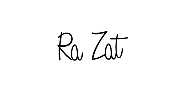 How to make Ra Zat name signature. Use Angelique-Rose-font-FFP style for creating short signs online. This is the latest handwritten sign. Ra Zat signature style 5 images and pictures png