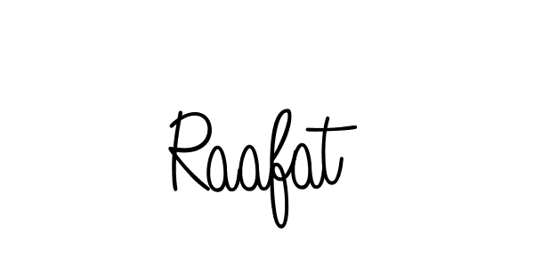 Use a signature maker to create a handwritten signature online. With this signature software, you can design (Angelique-Rose-font-FFP) your own signature for name Raafat. Raafat signature style 5 images and pictures png
