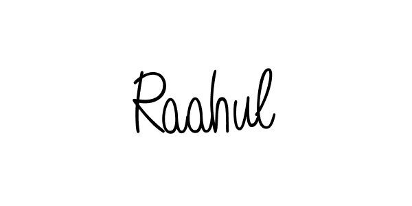 You should practise on your own different ways (Angelique-Rose-font-FFP) to write your name (Raahul) in signature. don't let someone else do it for you. Raahul signature style 5 images and pictures png
