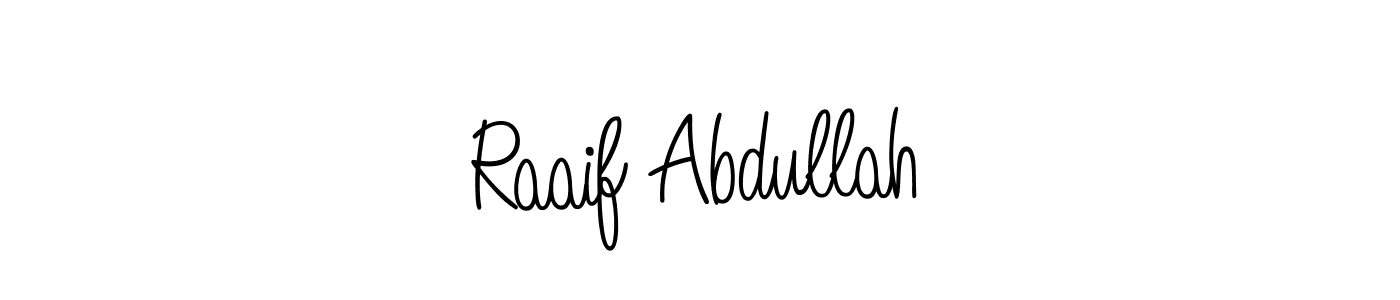 Design your own signature with our free online signature maker. With this signature software, you can create a handwritten (Angelique-Rose-font-FFP) signature for name Raaif Abdullah. Raaif Abdullah signature style 5 images and pictures png