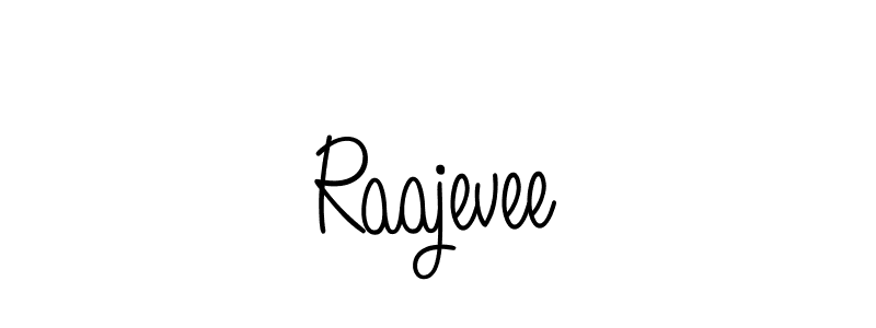 How to Draw Raajevee signature style? Angelique-Rose-font-FFP is a latest design signature styles for name Raajevee. Raajevee signature style 5 images and pictures png