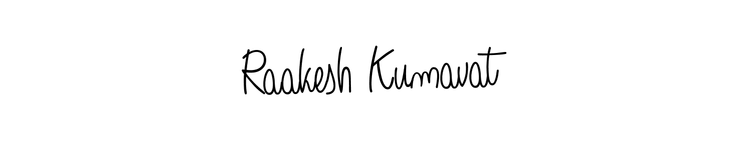 The best way (Angelique-Rose-font-FFP) to make a short signature is to pick only two or three words in your name. The name Raakesh Kumavat include a total of six letters. For converting this name. Raakesh Kumavat signature style 5 images and pictures png