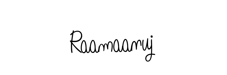 How to make Raamaanuj name signature. Use Angelique-Rose-font-FFP style for creating short signs online. This is the latest handwritten sign. Raamaanuj signature style 5 images and pictures png