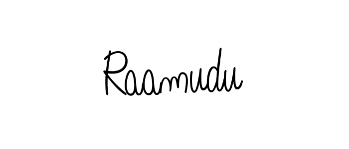 How to make Raamudu name signature. Use Angelique-Rose-font-FFP style for creating short signs online. This is the latest handwritten sign. Raamudu signature style 5 images and pictures png