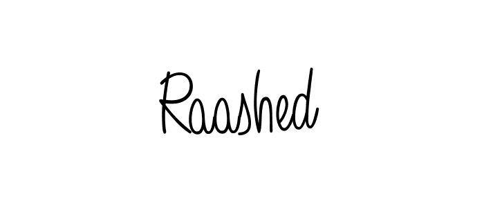 How to make Raashed name signature. Use Angelique-Rose-font-FFP style for creating short signs online. This is the latest handwritten sign. Raashed signature style 5 images and pictures png