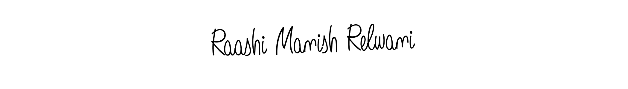 Angelique-Rose-font-FFP is a professional signature style that is perfect for those who want to add a touch of class to their signature. It is also a great choice for those who want to make their signature more unique. Get Raashi Manish Relwani name to fancy signature for free. Raashi Manish Relwani signature style 5 images and pictures png