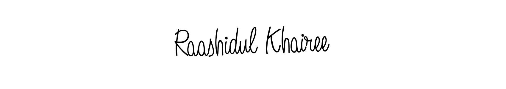 Similarly Angelique-Rose-font-FFP is the best handwritten signature design. Signature creator online .You can use it as an online autograph creator for name Raashidul Khairee. Raashidul Khairee signature style 5 images and pictures png