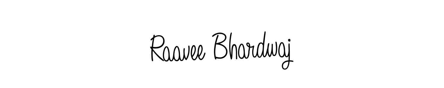 How to make Raavee Bhardwaj name signature. Use Angelique-Rose-font-FFP style for creating short signs online. This is the latest handwritten sign. Raavee Bhardwaj signature style 5 images and pictures png
