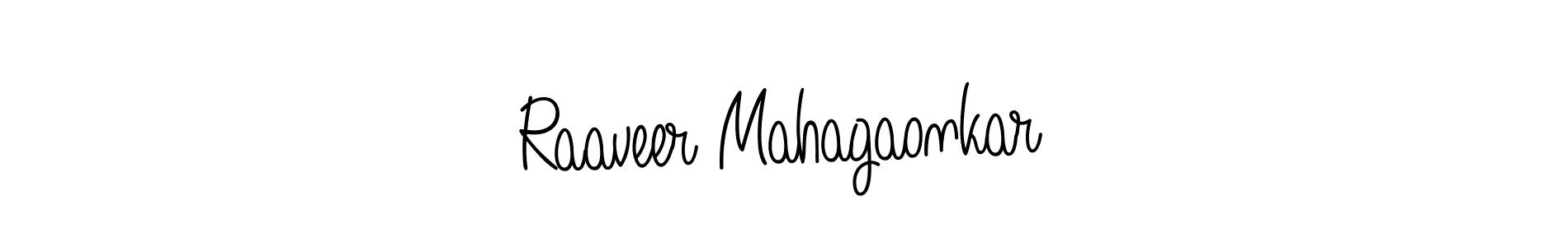 Angelique-Rose-font-FFP is a professional signature style that is perfect for those who want to add a touch of class to their signature. It is also a great choice for those who want to make their signature more unique. Get Raaveer Mahagaonkar name to fancy signature for free. Raaveer Mahagaonkar signature style 5 images and pictures png