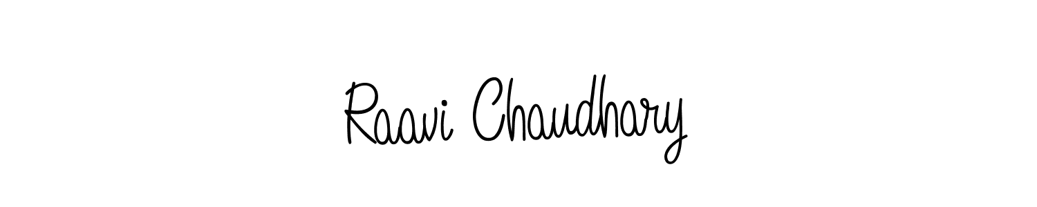 Raavi Chaudhary stylish signature style. Best Handwritten Sign (Angelique-Rose-font-FFP) for my name. Handwritten Signature Collection Ideas for my name Raavi Chaudhary. Raavi Chaudhary signature style 5 images and pictures png