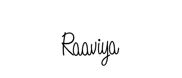 How to make Raaviya name signature. Use Angelique-Rose-font-FFP style for creating short signs online. This is the latest handwritten sign. Raaviya signature style 5 images and pictures png