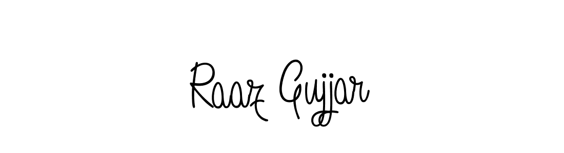 Raaz Gujjar stylish signature style. Best Handwritten Sign (Angelique-Rose-font-FFP) for my name. Handwritten Signature Collection Ideas for my name Raaz Gujjar. Raaz Gujjar signature style 5 images and pictures png