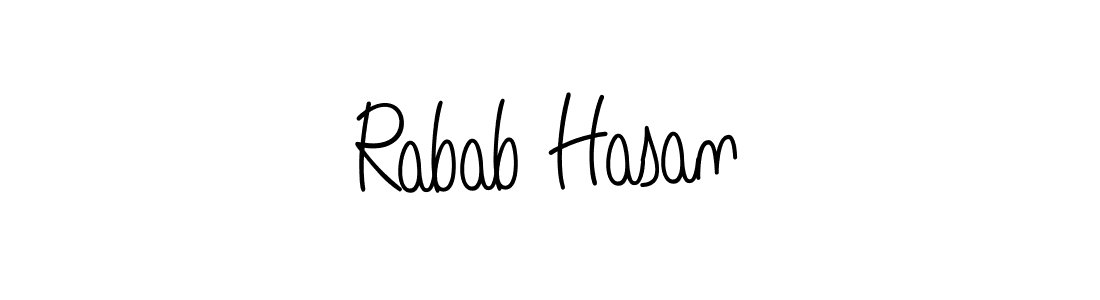 Check out images of Autograph of Rabab Hasan name. Actor Rabab Hasan Signature Style. Angelique-Rose-font-FFP is a professional sign style online. Rabab Hasan signature style 5 images and pictures png